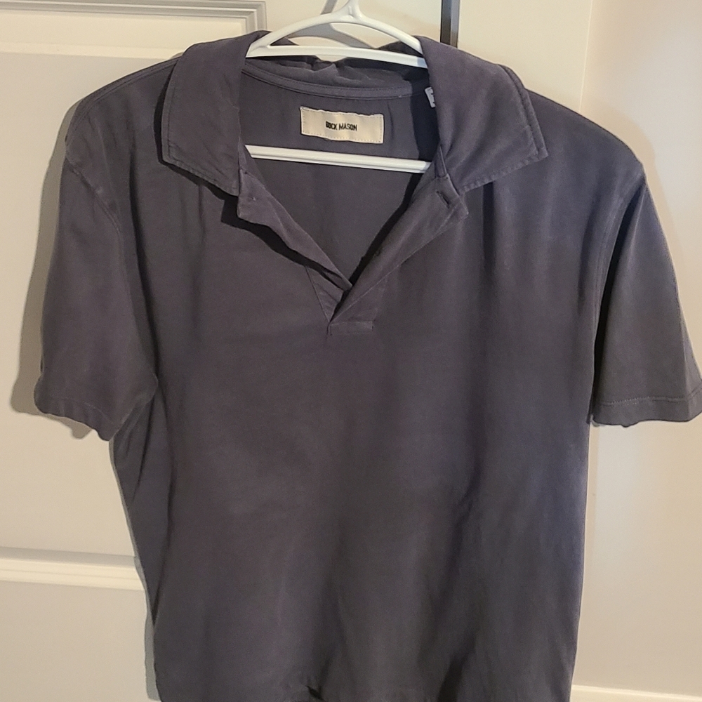 Buck Mason sueded cotton polo soze M